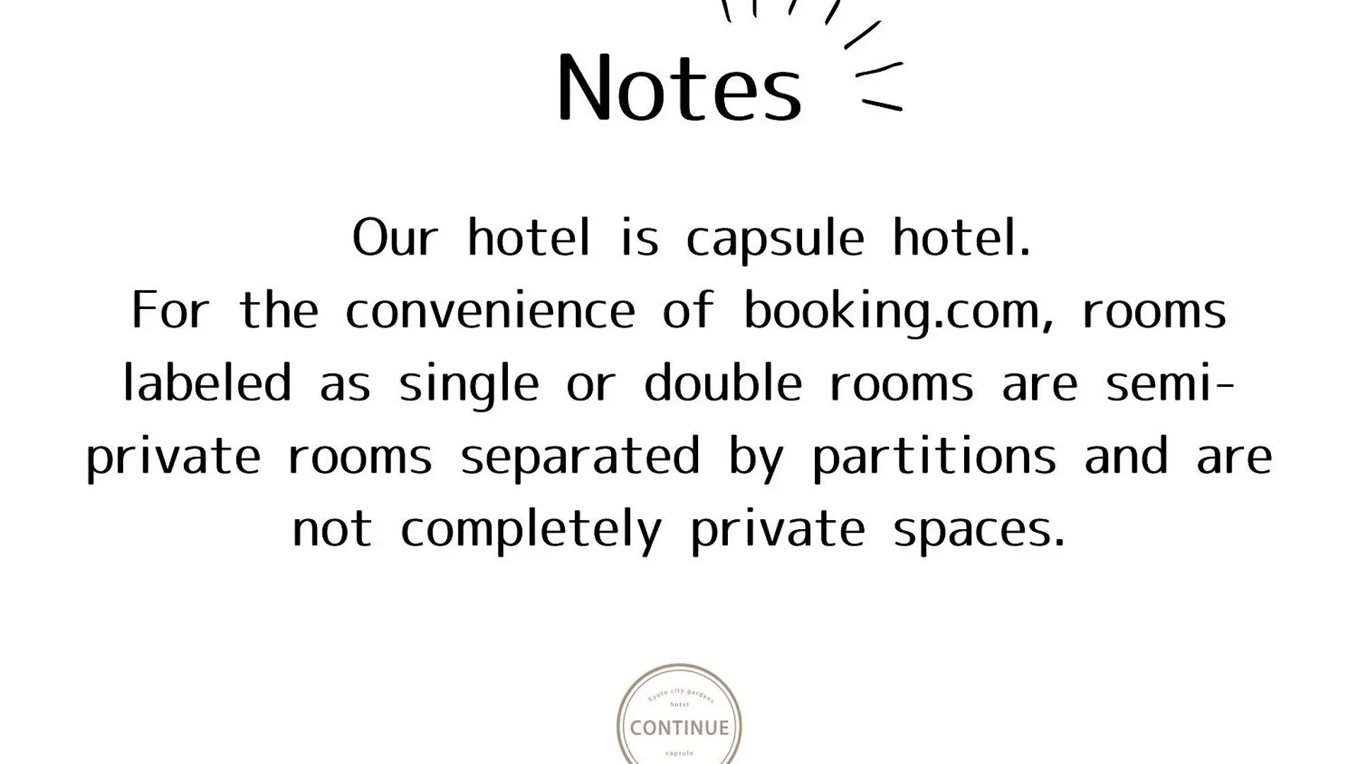 Capsule Hotel Continue Nijojokita Kyoto